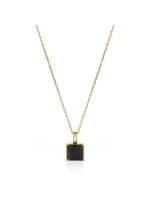 Cauți Colier din argint placat cu aur cu pandantiv Onix Square M'ESTIMO? Descoperă colecția M'estimo Jewelry cu pietre semiprețioase. Livrare in 24h.