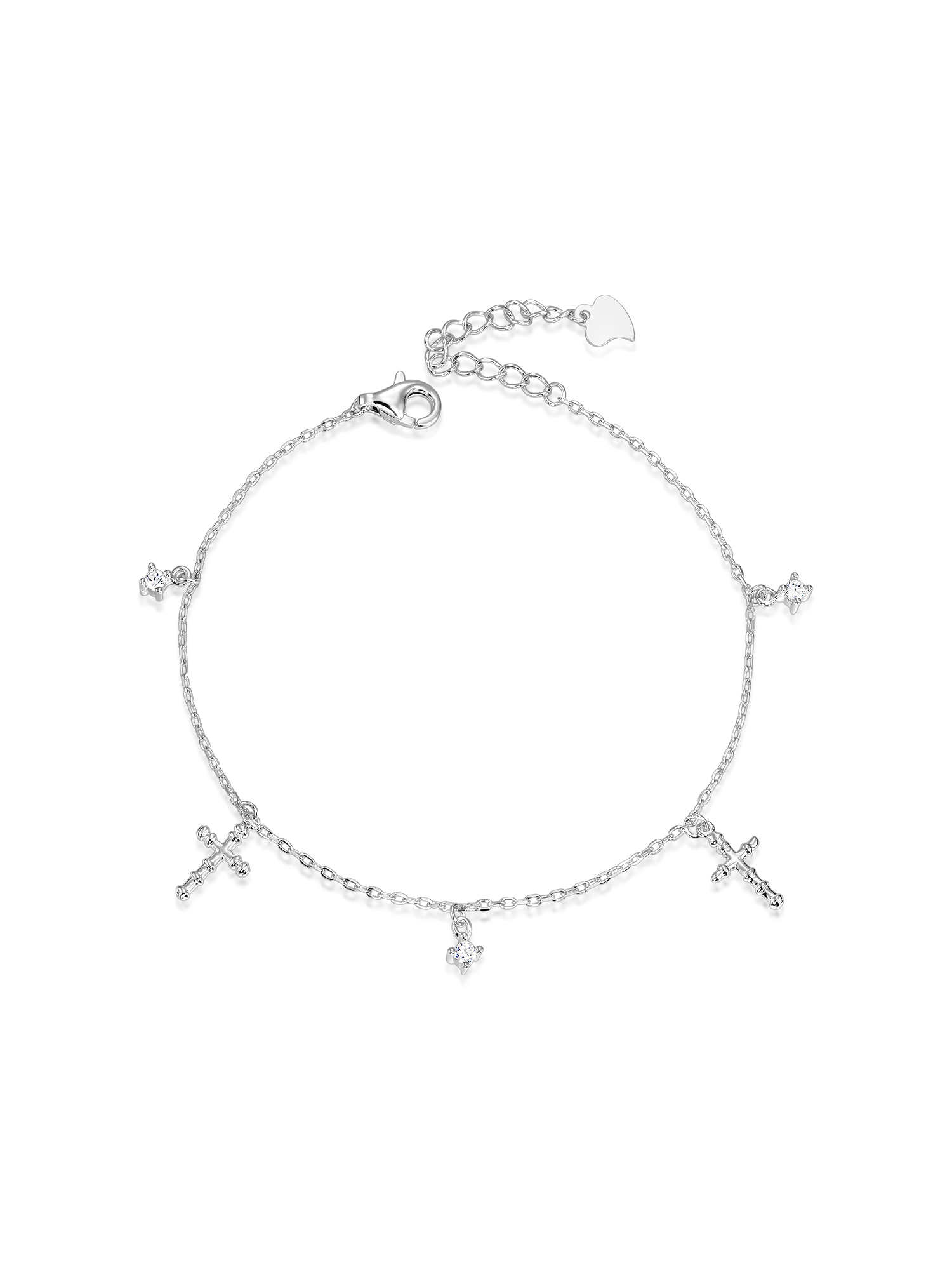 Brățară din Argint cu Cruciulițe și Zirconii Cubice Brățară din Argint cu Cruciulițe și Zirconii Cubice – un accesoriu cu simbol și rafinament. Fină, strălucitoare și perfectă pentru orice ocazie sau cadou.