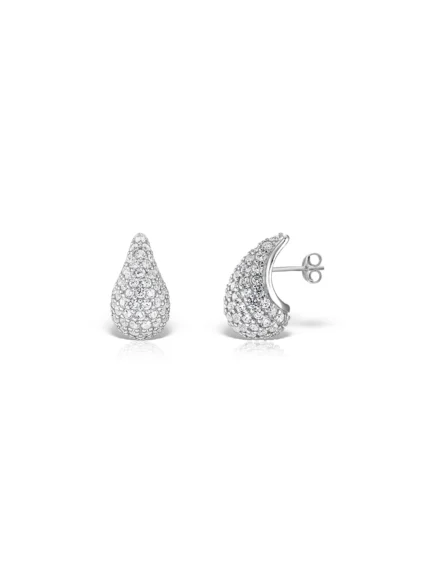Cercei Teardrop din argint 925 cu Cubic Zirconia. Design modern, strălucire rafinată și calitate premium, perfecți pentru orice ocazie. Transport gratuit.