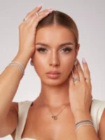 Cercei Teardrop din argint 925 cu Cubic Zirconia - imagine 3