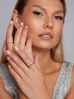 Inel argint dublu Serenity cu Cubic Zirconia - imagine 4