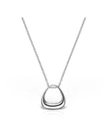 Colier elegant din argint pentru femei, model Lunaria, cu pandantiv modern și finisaj lucios. O bijuterie versatilă, perfectă pentru ținute de zi sau evenimente speciale.