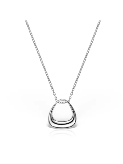 Colier elegant din argint pentru femei, model Lunaria, cu pandantiv modern și finisaj lucios. O bijuterie versatilă, perfectă pentru ținute de zi sau evenimente speciale.