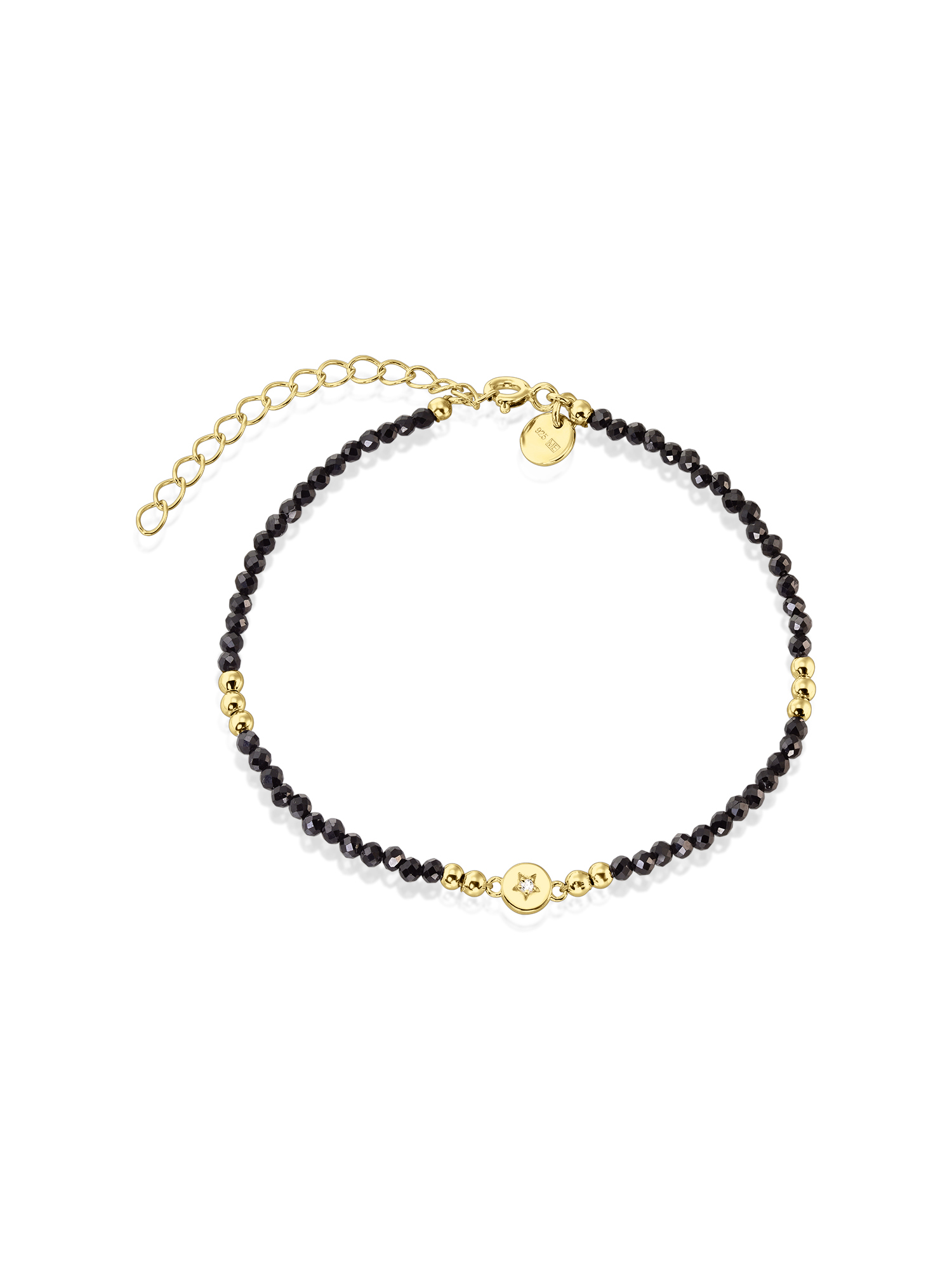 Bratara-Estelia-din-Argint-Placat-cu-Aur-si-Spinel-Negru Brățară Estelia din Argint Placat cu Aur și Spinel Negru - imagine 1